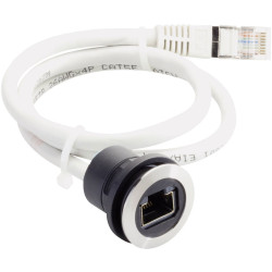 Schlegel RRJVA_RJ45 Socket RONTRON 8P8C Black/Silver CAT5 Cable IP Protected