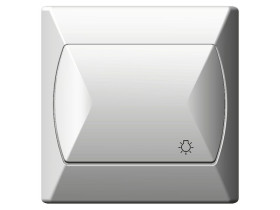 AKCENT Wyłącznik światło zwierny przycisk biały ŁP-5A/00 OSPEL