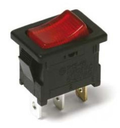 Przełącznik kołyskowy Wł.-wył. Nie 10 A SPST Czarny, biały IP65 C & K