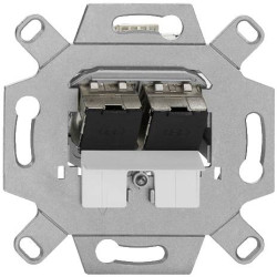 Rutenbeck UM-Cat.6A#139104072 Gniazdo sieciowe podtynkowy wkład z płytką centralną i ramką szary