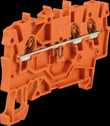 2000-1302 3-wire feed-through terminal, diameter 0.14 - 1.0 mm, orange