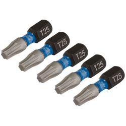 Draper Expert 05494 TX-STAR&#xAE; Impact S/Driver Bits T25x25mm 1/4&quot; Hex 5Pc