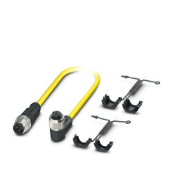 Kabel do siłownika/czujnika ze złączem Złącze M12 liczba rdzeni 4 długość 1.5m Rodzaj A Męskie Złącze B Złącze M12