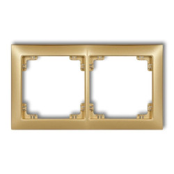 DECO Ramka uniwersalna podwójna z tworzywa DECO Soft złoty 29DRSO-2