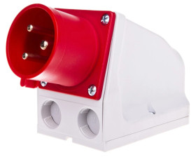 Wtyczka odbiornikowa 32A 3P 400V czerwona IP44 9523-9