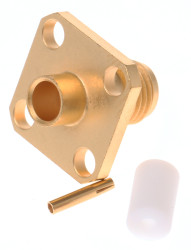 Złącze koncentryczne Montaż na kołnierzu Żeński 50Ω typ złącza Złącze SMA 0 to 18GHz Połączenie zagniatane typ kabla