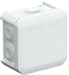 Cable junction box, 77 x 77 x 46 mm, no. of entries: 7, 4.0 mm², gray, IP55, 2007045