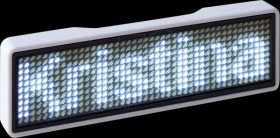 125913 LED nameplate, 11x44 pixels, USB - Frame: plain - LED white