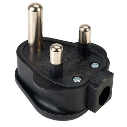 Masterplug HDPT15B 15A Round Pin Mains Plug Nylon Black