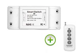 Przekaźnik 230V sterowany pilotem radiowym 433MHz + pilot 4 przyciskowy