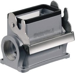 Surface mount housing, size D24, die-cast aluminum, M32, angled, longitudinal bow locking, IP65, 1903560000