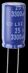 ELXZ250ELL332ML30S Elko radial, 3300 µF, 25 V, 105°C, Low ESR, 16 x 30 mm, RM 7.5