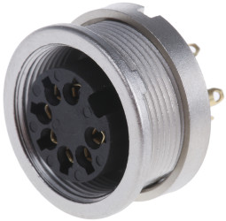 Gniazdo Din 7 -pinowe Żeński Montaż na panelu M16 60 V AC