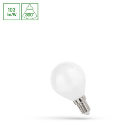 Żarówka LED KULKA E-14 230V 4W COG NW MILKY SPECTRUM