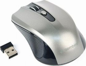 Bezprzewodowa mysz optyczna czarno - szara