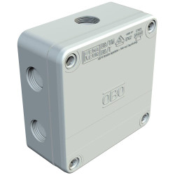 OBO Bettermann 2001861 Junction Box Grey IP67 50x110x110 mm 400 V