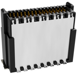 Pin header, 32 pole, pitch 0.8 mm, straight, black, 405-55132-51