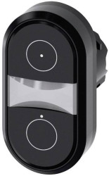 Siemens 3SU10003AB110AQ0 3SU1000-3AB11-0AQ0 Przycisk podwójny pierścień przedni z tworzywa sztucznego przycisk czarny 1