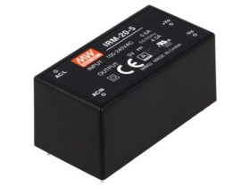 IRM-20-5 Przetwornica AC/DC, 20W, Napięcie wejściowe: 85÷264VAC,120÷370VDC, Napięcie wyjściowe: 5VDC