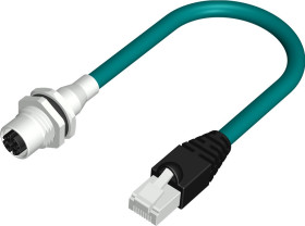 Kabel Ethernet Cat6a długość 500mm Z zakończeniem RS PRO PUR średnica 6.8mm