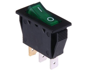 PRZEŁĄCZNIK ZIELONY 16A 250V 3 PIN 35x14mm