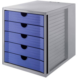 HAN 14508-16 SYSTEMBOX KARMA Desk drawer box Grey A4, C4 No. of drawers: 5