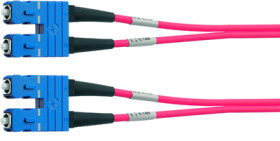 FO duplex patch cable, SC to SC, 5 m, OM3, multimode 50/125 µm, 100011901