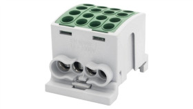 Zacisk Hlk 100A-4 (1X25,3X16 / 1X25,3X16) Al/Cu - Zielony