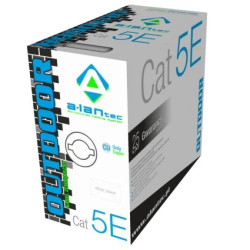 Kabel sieciowy A-LAN drut, zewnętrzny żelowany, 100 miedź KIU5OUTZ305 (UTP 305m kat. 5e kolor czarny)