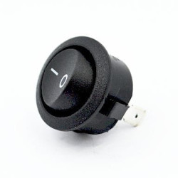 Przełącznik kołyskowy okrągły czarny stabilny ON-OFF