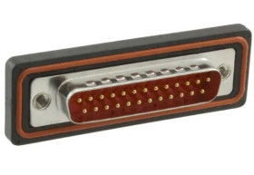 Złącze D-Sub 25-pinowe Męski Proste Montaż na panelu raster 2.84mm