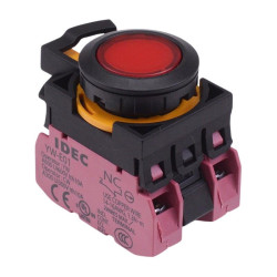 CW1L-A1E02Q3R Red 12V illuminated Maintained Push Button Switch 2NC IP65 IDEC