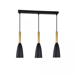 Lampa wisząca Solin 3 czarno-złota 3xE27 Light Prestige