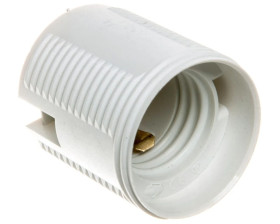 Oprawka izolacyjna FOBOS E27 jednoczęściowa z gwintem zewnętrznym biała OTE27-11/0/T