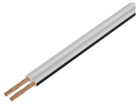 PKT0030BC Przewód głośnikowy typu TLYp 2x1,5mm2 linka Cu biały Izolacja: PVC