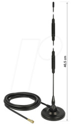 12428 LTE Antenna SMA plug 7 dBi fixed omni, 3 m