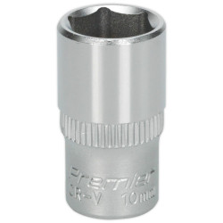 Sealey S1410 Walldrive Socket 10mm 1/4&quot;sq Drive