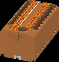 3273384 PTFIX 6/18x2.5 distributor block, brown