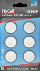 1516-0248 Lithium button cell CR2430, 6-unit blister pack