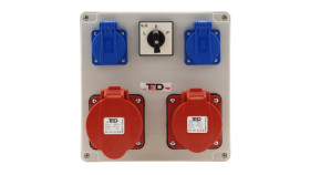 Rozdzielnica Budowlana Rs-08 32A/5P + 16A/5P + 2Gs + Wył. L-O-P