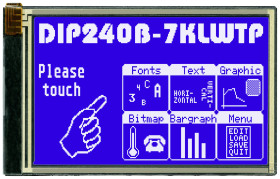 Wyświetlacz graficzny Display Elektronik EADIP240B-7KLW biały 240 x 128 Pixel (S x W x G) 113.00 x 70.00 x 11.8 mm