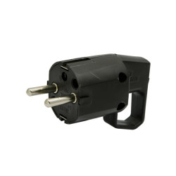 Wtyczka z uchem, z uziemieniem uni-schuko 16A 250V IP20 czarna VWUC 325-05 51.359