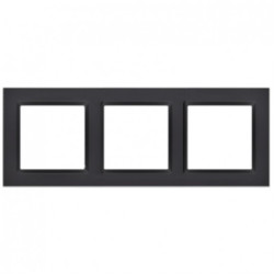 Ramka potrójna SIMON 10 czarna matowa Kontakt Simon CR3/49