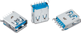 USB-A socket, 9 pole, USB 3.0, solder connection, 692121430000