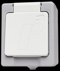1006.4800.7 Earthed socket, wet room IP 44, one-way
