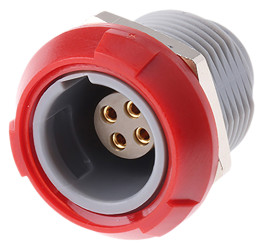 Złącze wielostykowe przemysłowe 4-pinowe, panelowe Gniazdo LEMO