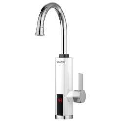 Przepływowy podgrzewacz wody, pionowy, wyświetlacz, biały VA0204 VAYOX