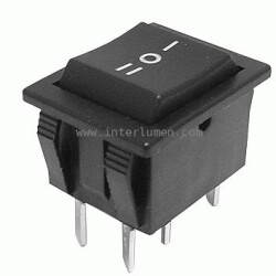 Przełącznik I-0-II chwilowy 16A 250V~ KCD2 czarny