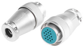 Złącze okrągłe 16-pinowe Miniature Kabel Wtyk JAE Żeńskie SRCN