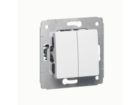 CARIVA Wyłącznik podwójny świecznikowy biały 10Ax-250V 773605 LEGRAND